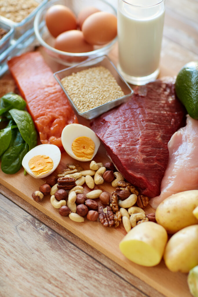 The Role of Nutrition in Recovery; How Food Supports Recovery From An Injury or Trauma 1 healthy eating diet concept natural rich protein food table