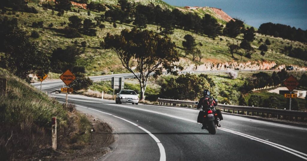 Motorcyclist riding on highway in rural Victoria | Arnold Dallas McPherson Injury Lawyers
