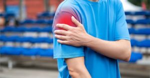 Man with bursitis pain in shoulder | Arnold Dallas McPherson Injury Lawyers